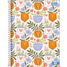 Caderno Universitario Feminino 160 Folhas 10 matérias Capa Dura Tilibra
