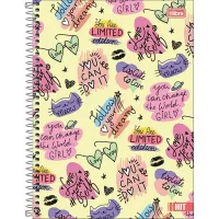 Caderno Universitário 80 Folhas 1 Matéria Capa Dura HIT Feminino Tilibra