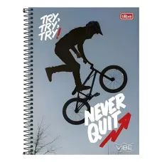 Caderno 160 Folhas 10 Matérias Capa Dura Vibe Masculino Tilibra