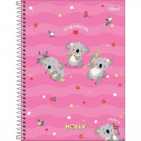 Caderno Universitário 160 Folhas 10 Matérias Capa Dura HOLLY Tilibra