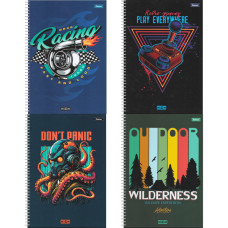 Caderno Universitário 160 Folhas 1 Matéria Capa Dura HIGH Masculino Foroni