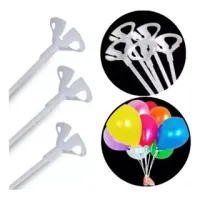 Vareta Pega Balao 30cm Branca 12 Unidades Make