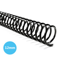Espiral Plástico 12mm Preto 10 Unidades