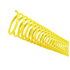Espiral Plástico 17mm Amarelo 100 Unidades