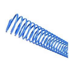 Espiral Plástico 17mm Azul Royal 100 Unidades