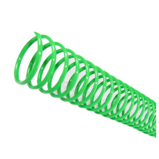 Espiral Plástico 17mm Verde Bandeira 100 Unidades