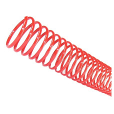 Espiral Plástico 17mm Vermelho 100 Unidades
