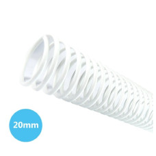 Espiral Plástico 20mm Branco 70 Unidades