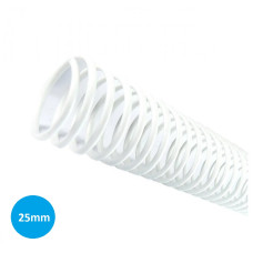 Espiral Plástico 25mm Branco 45 Unidades