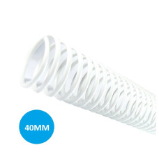 Espiral Plástico 40mm Branco 20 Unidades