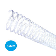 Espiral Plástico 40mm Transparente 20 Unidades