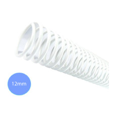 Espiral Plástico 12mm Branco 100 Unidades
