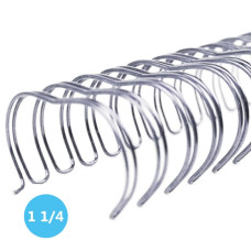 Wire-O Espiral 1 1/4 2x1 23 Anéis Prata 5 Unidades