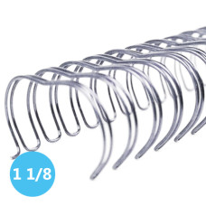 Wire-O Espiral 1 1/8 2x1 23 Anéis Prata 5 Unidades