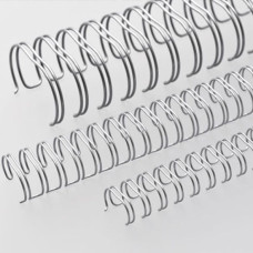 Wire-O Espiral 3/4 2x1 23 Anéis Prata 10 Unidades