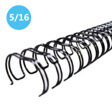 Wire-O Espiral 5/16 3x1 34 Anéis Preto 10 Unidades